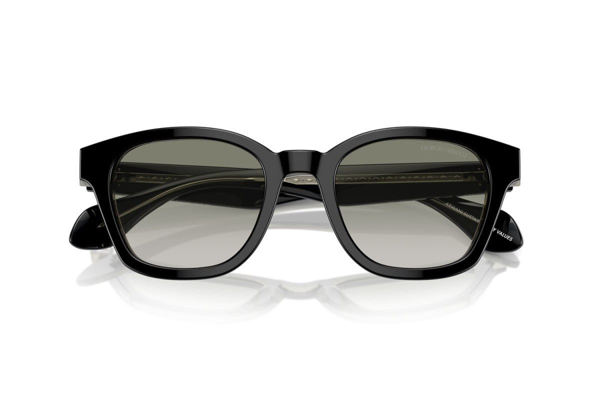OCCHIALE DA SOLE UOMO | GIORGIO ARMANI AR 8207 - 60873M TOP NERO/VERDE TRASPARENTE - CALIBRO 50