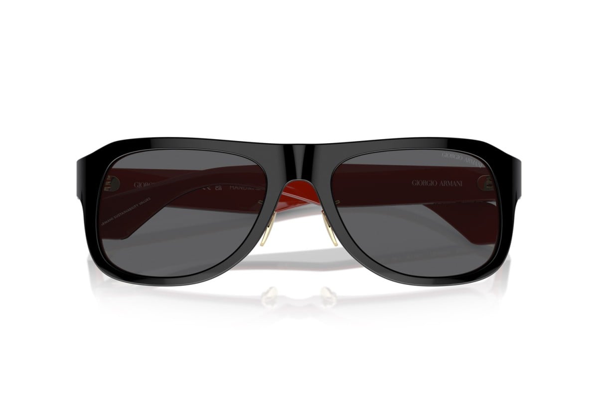 OCCHIALE DA SOLE UOMO | GIORGIO ARMANI AR 8209 - 6069B1 INTERNO NERO/ROSSO - CALIBRO 54