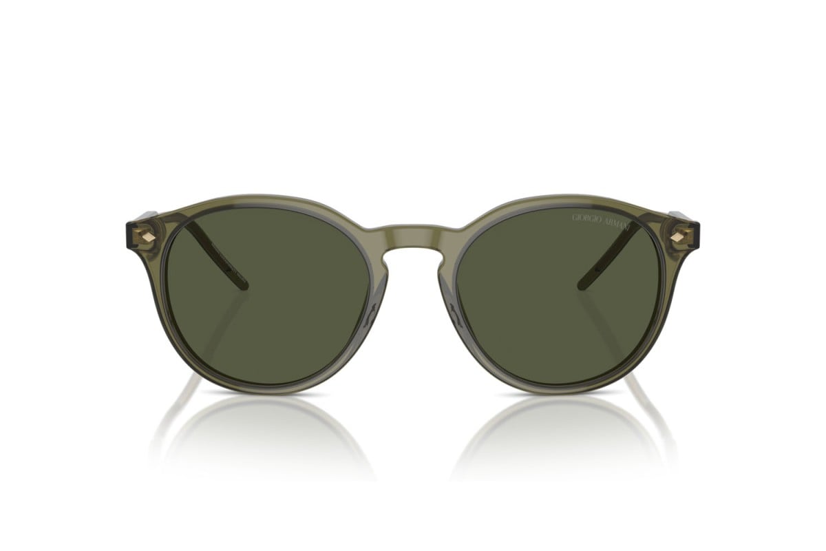 OCCHIALE DA SOLE UOMO | GIORGIO ARMANI AR 8211 - 607452 VERDE TRASPARENTE - CALIBRO 52