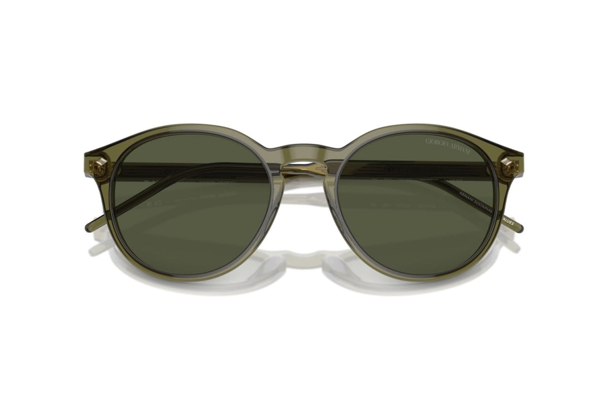 OCCHIALE DA SOLE UOMO | GIORGIO ARMANI AR 8211 - 607452 VERDE TRASPARENTE - CALIBRO 52