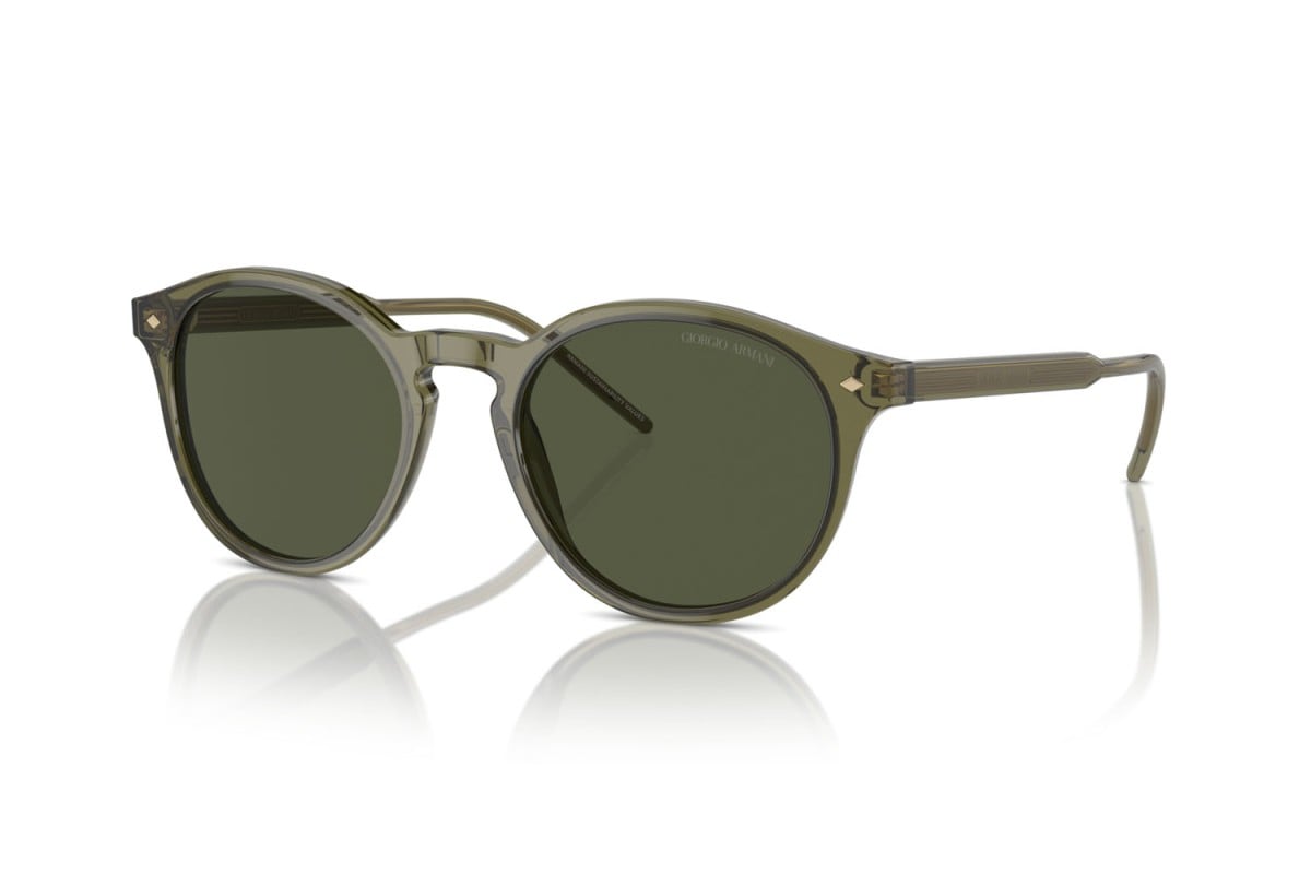 OCCHIALE DA SOLE UOMO | GIORGIO ARMANI AR 8211 - 607452 VERDE TRASPARENTE - CALIBRO 52