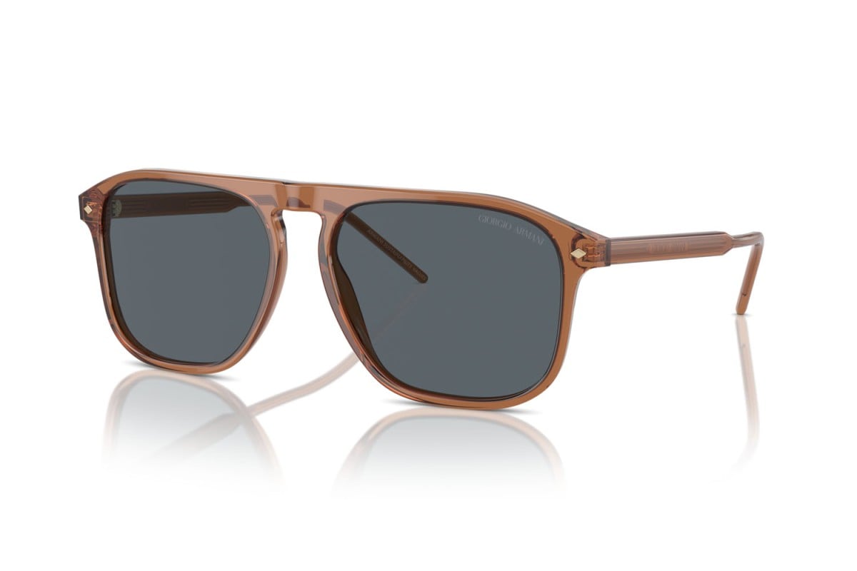 OCCHIALE DA SOLE UOMO | GIORGIO ARMANI AR 8212 - 5932R5 MARRONE TRASPARENTE - CALIBRO 58