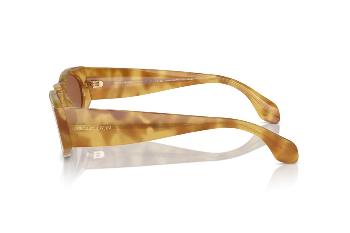 OCCHIALE DA SOLE UOMO | GIORGIO ARMANI AR 8216 - 597973 AVANA GIALLO - CALIBRO 51