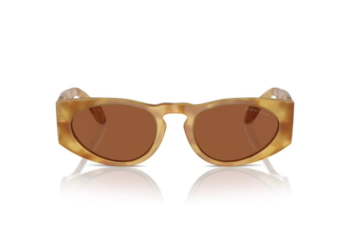 OCCHIALE DA SOLE UOMO | GIORGIO ARMANI AR 8216 - 597973 AVANA GIALLO - CALIBRO 51