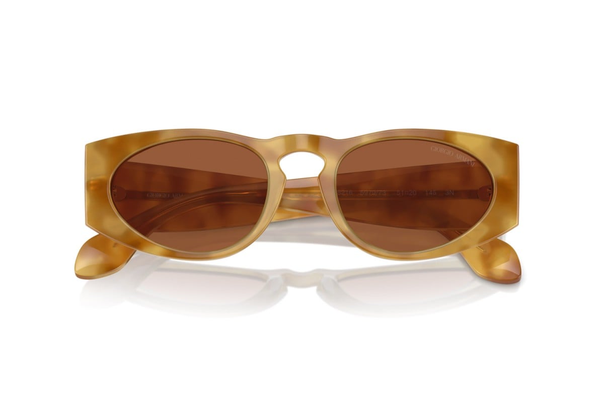 OCCHIALE DA SOLE UOMO | GIORGIO ARMANI AR 8216 - 597973 AVANA GIALLO - CALIBRO 51