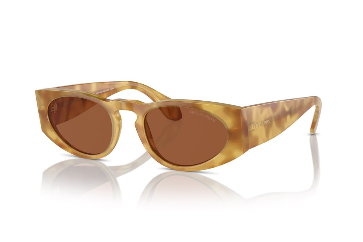 OCCHIALE DA SOLE UOMO | GIORGIO ARMANI AR 8216 - 597973 AVANA GIALLO - CALIBRO 51