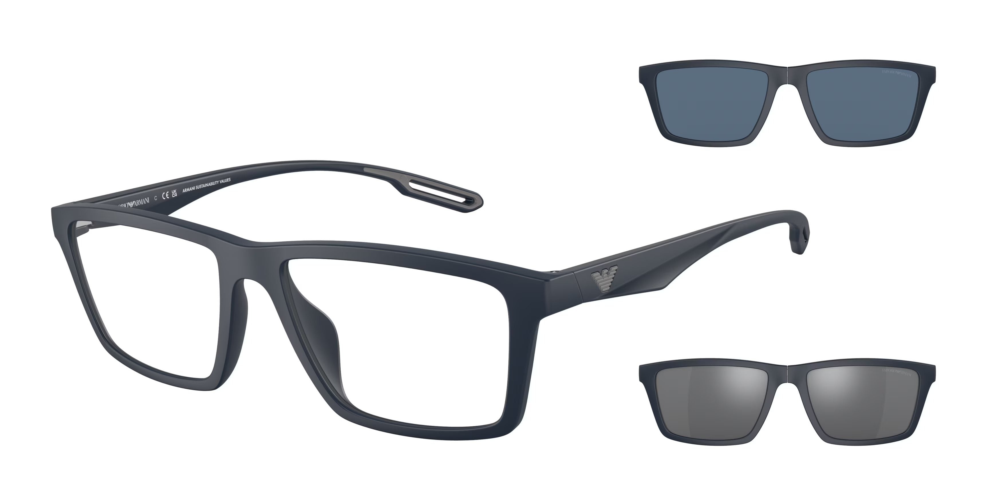 OCCHIALE DA VISTA UOMO | EMPORIO ARMANI EA 4189U - 50881W BLU OPACO - CALIBRO 55