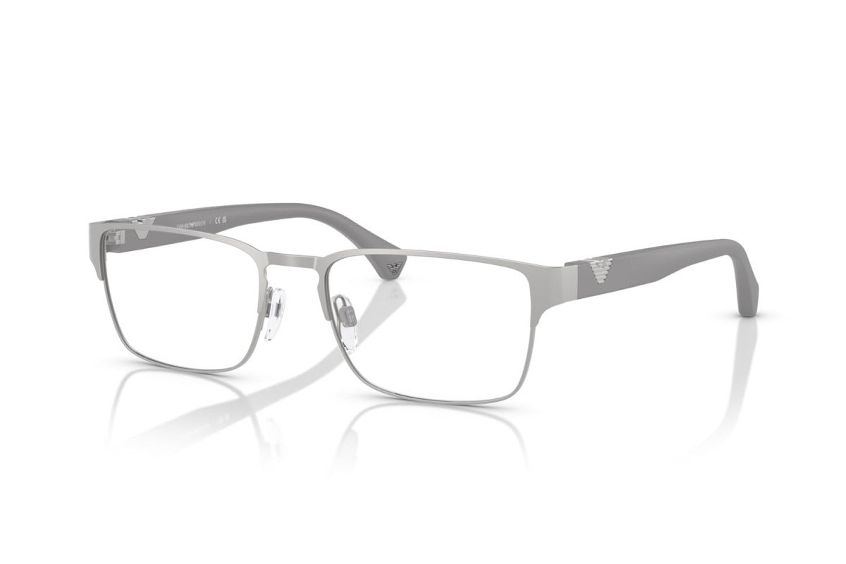 EMPORIO ARMANI - 3036 ARGENTO OPACO | OCCHIALE DA VISTA UOMO - EA 1027 CALIBRO 57