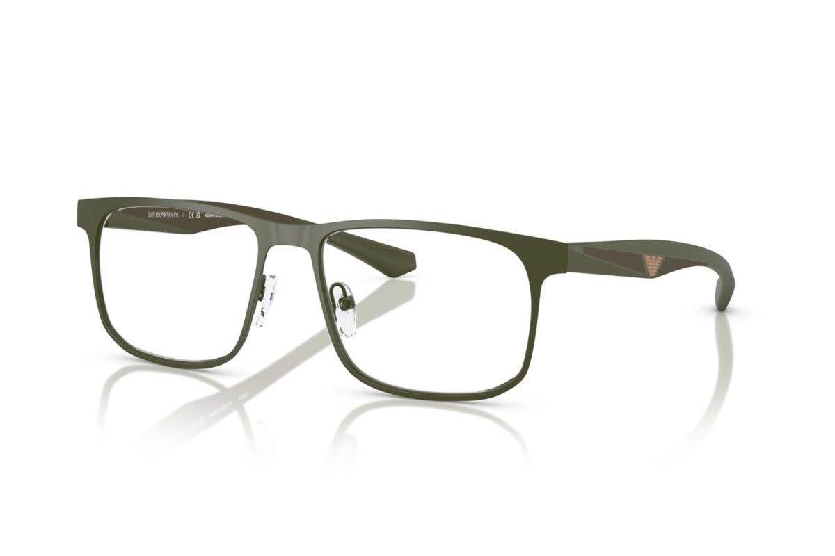 EMPORIO ARMANI - 3388 VERDE OPACO | OCCHIALE DA VISTA UOMO - EA 1163 CALIBRO 55