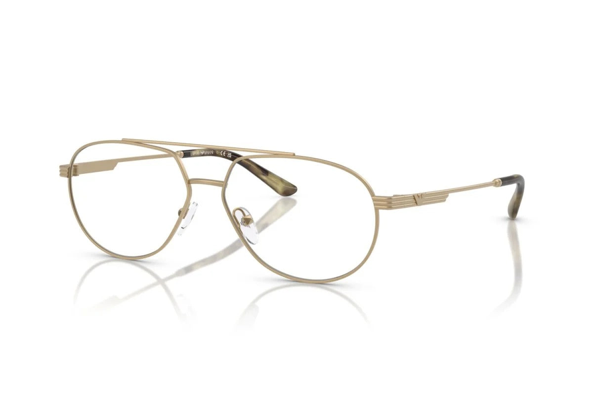 EMPORIO ARMANI - 3002 ORO PALLIDO OPACO | OCCHIALE DA VISTA UOMO - EA 1165 CALIBRO 54