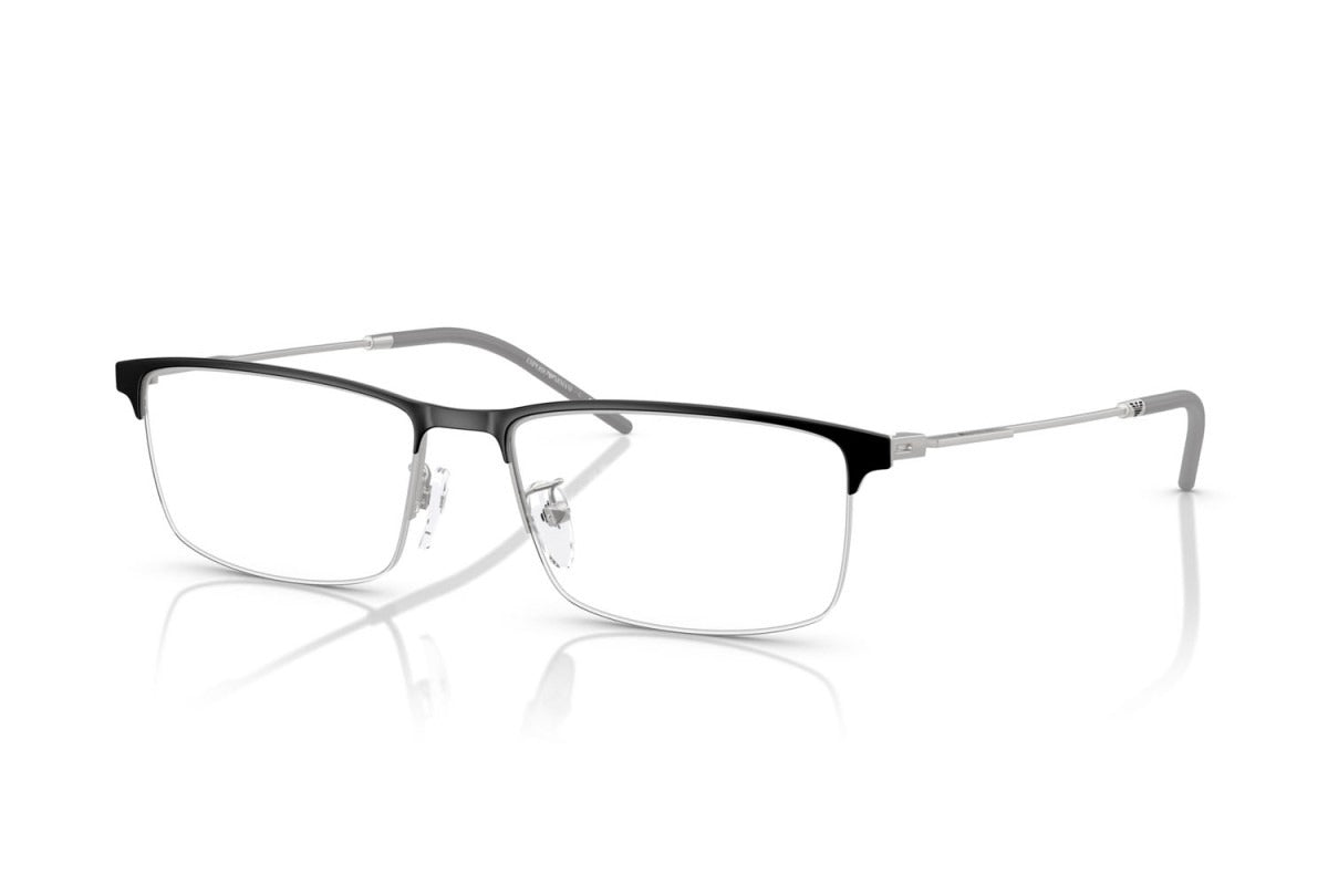 EMPORIO ARMANI - 3061 NERO OPACO/ARGENTO | OCCHIALE DA VISTA UOMO - EA 1168D CALIBRO 56