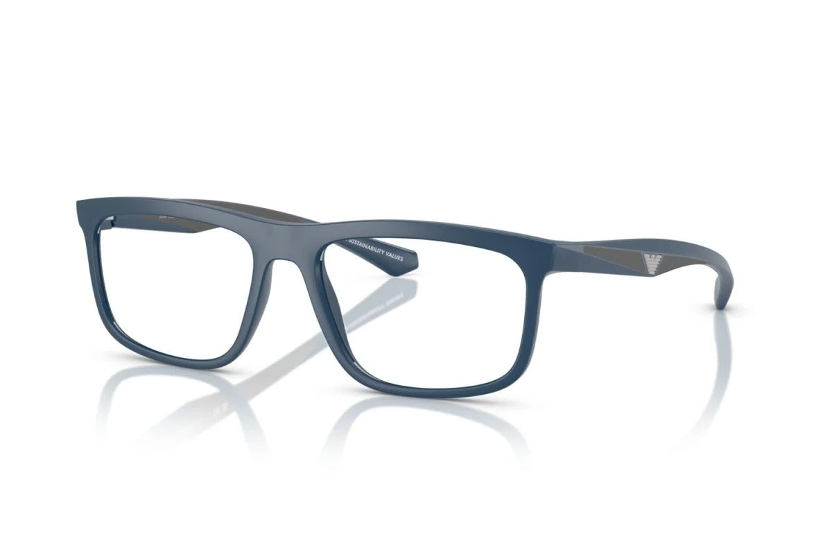 EMPORIO ARMANI - 6185 BLU OPACO | OCCHIALE DA VISTA UOMO - EA 3246 CALIBRO 55