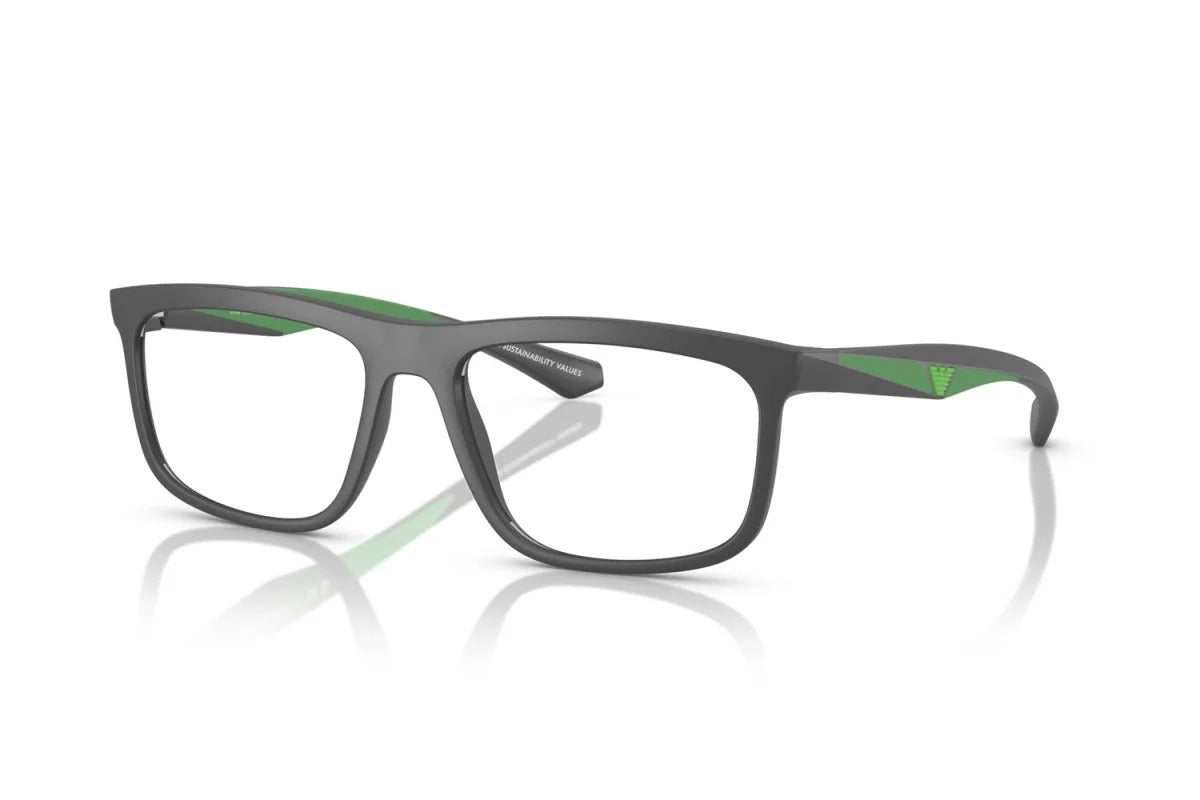 EMPORIO ARMANI - 6188 GRIGIO OPACO | OCCHIALE DA VISTA UOMO - EA 3246 CALIBRO 55