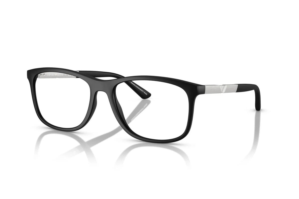 EMPORIO ARMANI - 5001 NERO OPACO | OCCHIALE DA VISTA UOMO - EA 3247 CALIBRO 53