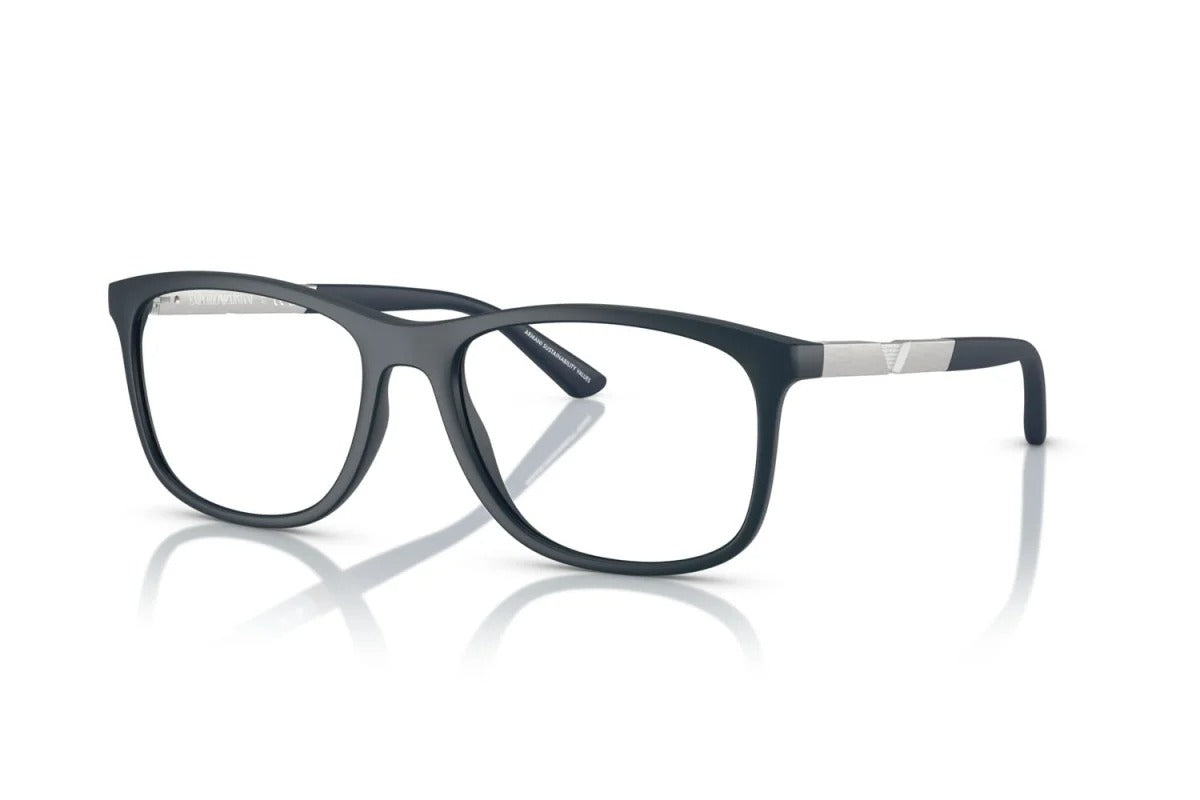 EMPORIO ARMANI - 6189 BLU SCURO OPACO | OCCHIALE DA VISTA UOMO - EA 3247 CALIBRO 55