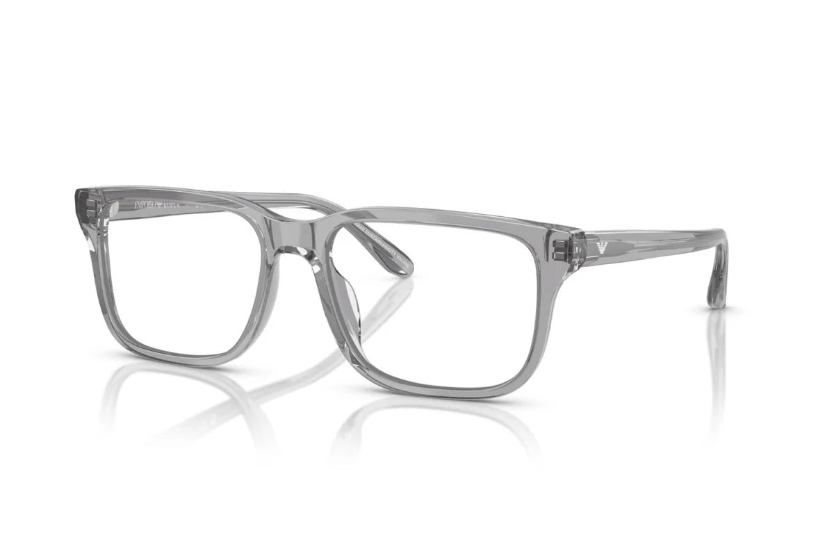 EMPORIO ARMANI - 6202 GRIGIO TRASPARENTE LUCIDO | OCCHIALE DA VISTA UOMO - EA 3250U CALIBRO 54
