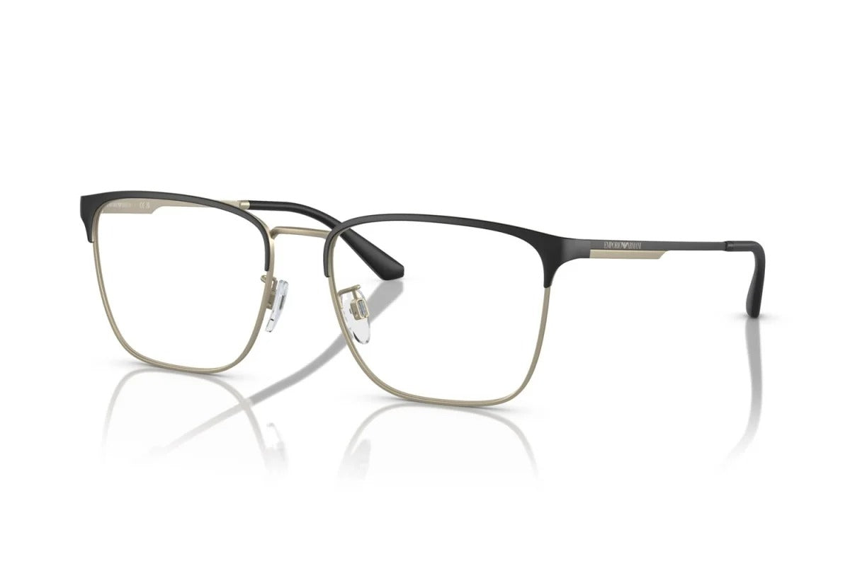 OCCHIALE DA VISTA UOMO | EMPORIO ARMANI EA 1146D - 3001 NERO OPACO/ORO PALLIDO - CALIBRO 56