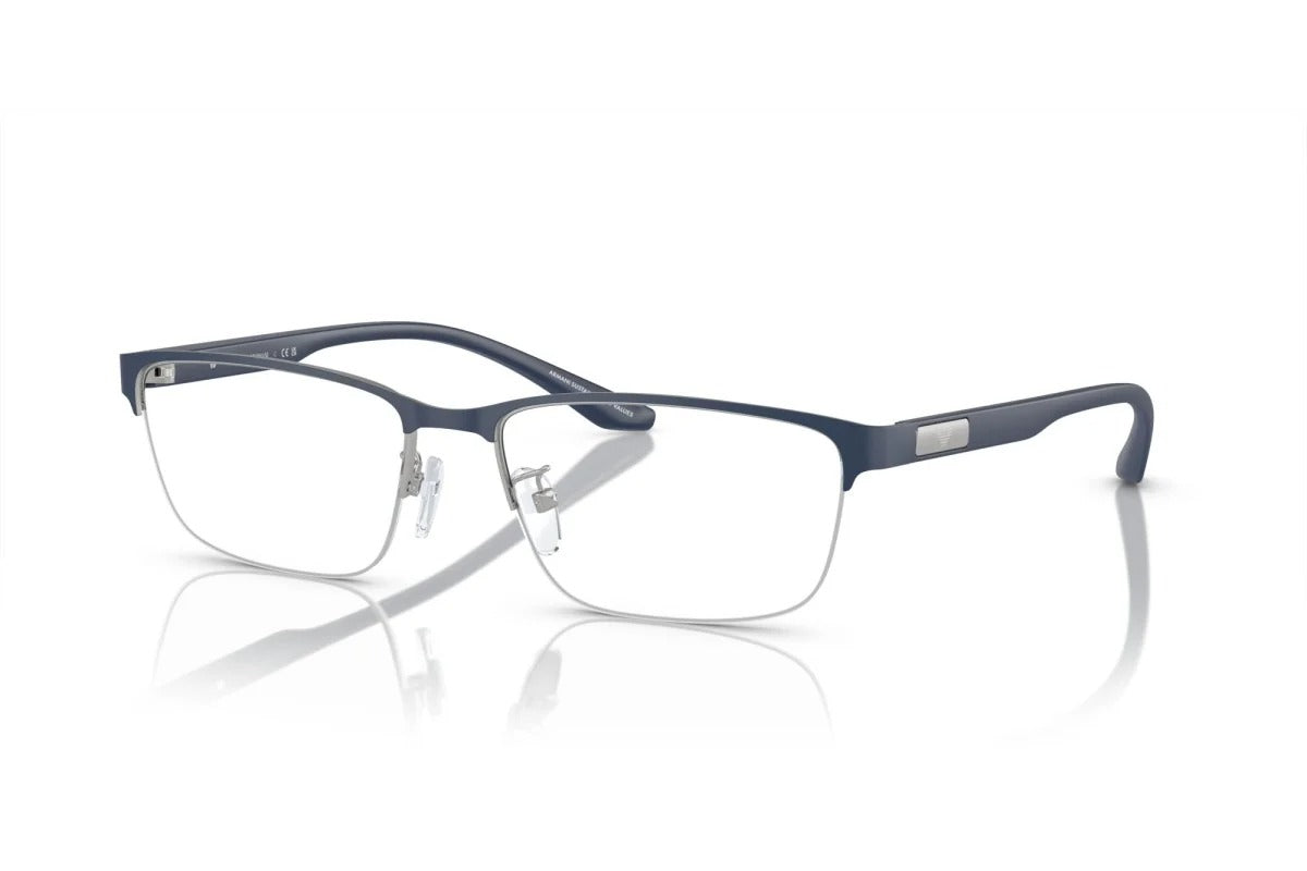 OCCHIALE DA VISTA UOMO | EMPORIO ARMANI EA 1147 - 3368 ARGENTO OPACO/BLU - CALIBRO 55