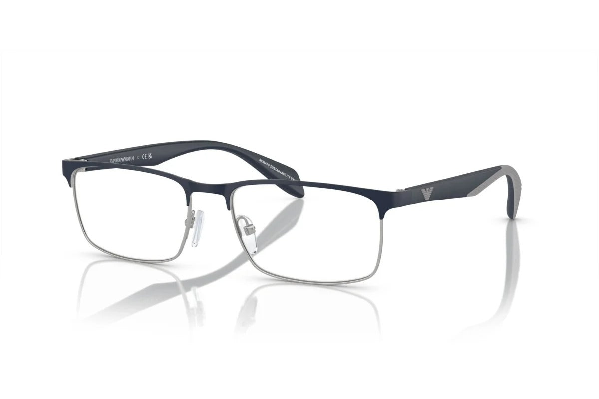 OCCHIALE DA VISTA UOMO | EMPORIO ARMANI EA 1149 - 3368 ARGENTO OPACO/BLU - CALIBRO 56