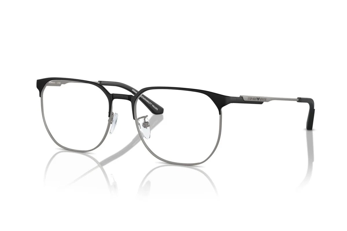 EMPORIO ARMANI - 3001 NERO OPACO/CANNA DI FUCILE | OCCHIALE DA VISTA UOMO - EA 1158D CALIBRO 54