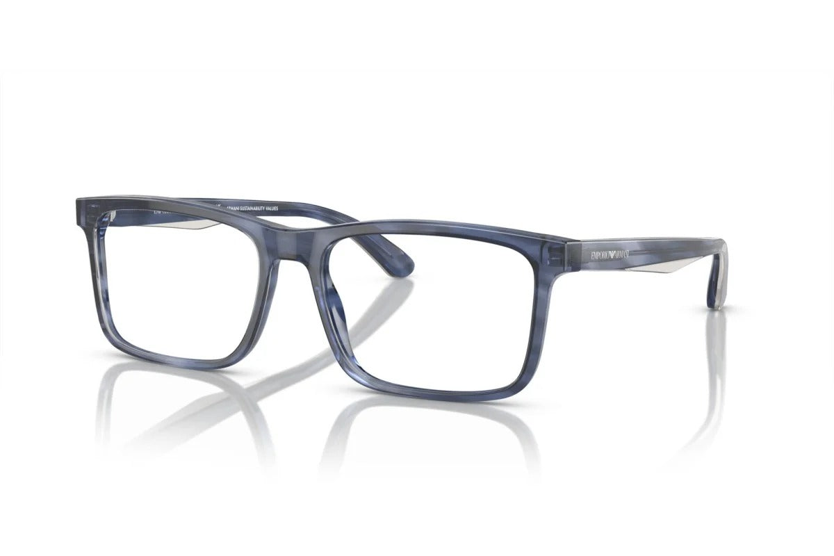 OCCHIALE DA VISTA UOMO | EMPORIO ARMANI EA 3227 - 6054 BLU LUCIDO/FUMO SUPERIORE - CALIBRO 54