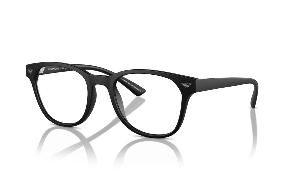 EMPORIO ARMANI - 5001 NERO OPACO | OCCHIALE DA VISTA UOMO - EA 3240U CALIBRO 50