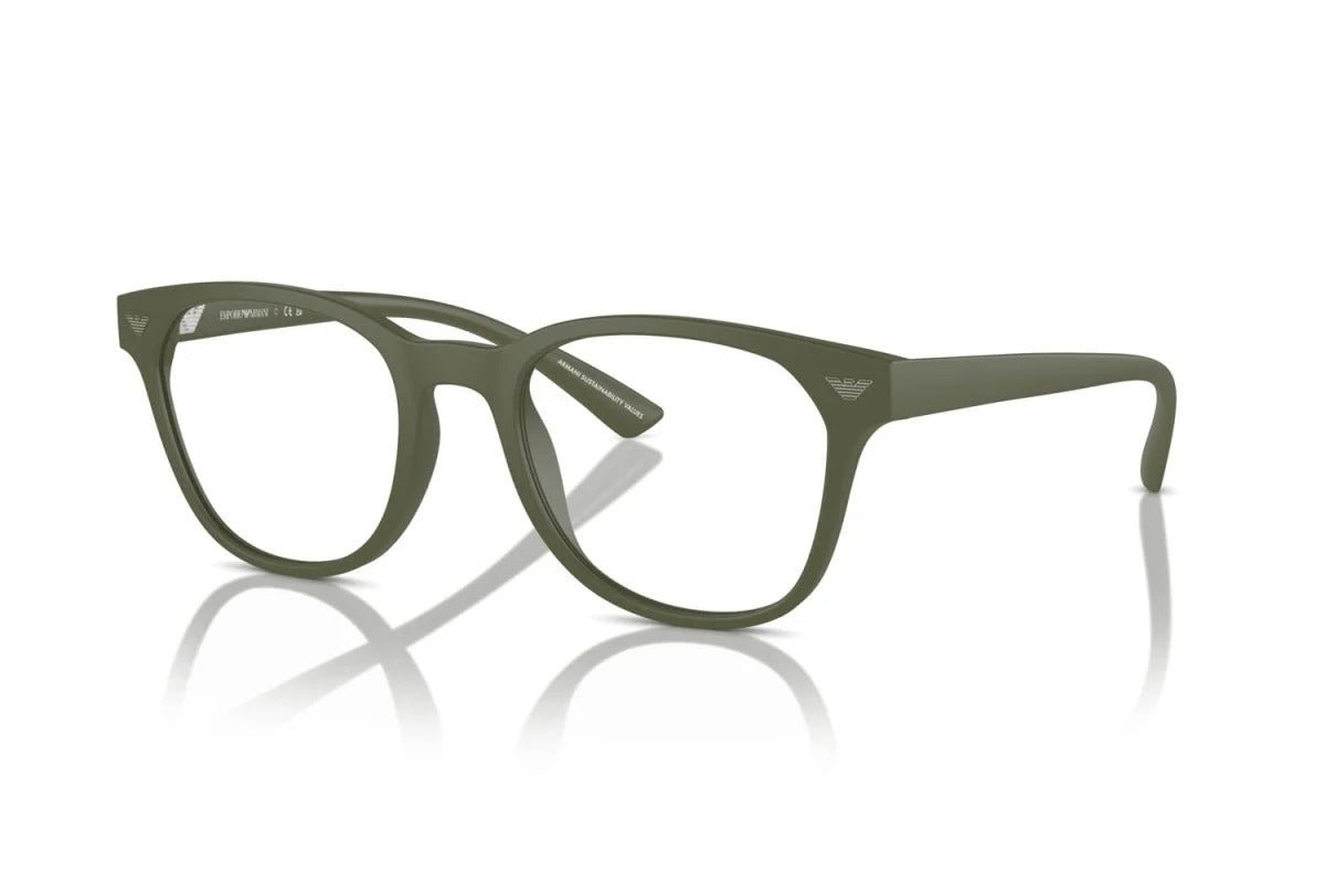 EMPORIO ARMANI - 6099 VERDE OPACO | OCCHIALE DA VISTA UOMO - EA 3240U CALIBRO 50