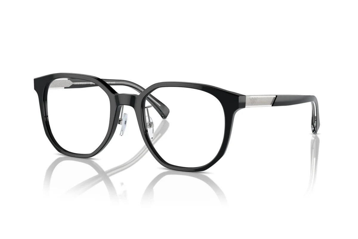 EMPORIO ARMANI - 5017 NERO LUCIDO | OCCHIALE DA VISTA UOMO - EA 3241D CALIBRO 52