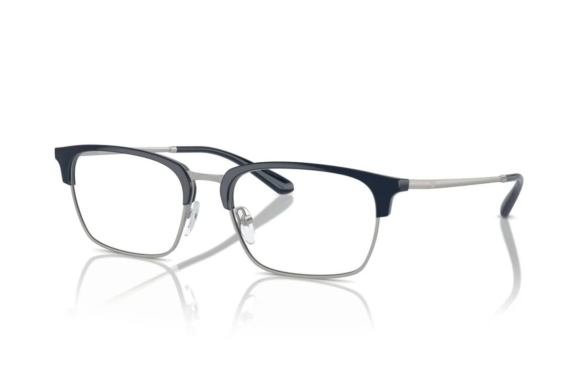 EMPORIO ARMANI - 3045 BLU LUCIDO/ARGENTO OPACO | OCCHIALE DA VISTA UOMO - EA 3243 CALIBRO 53