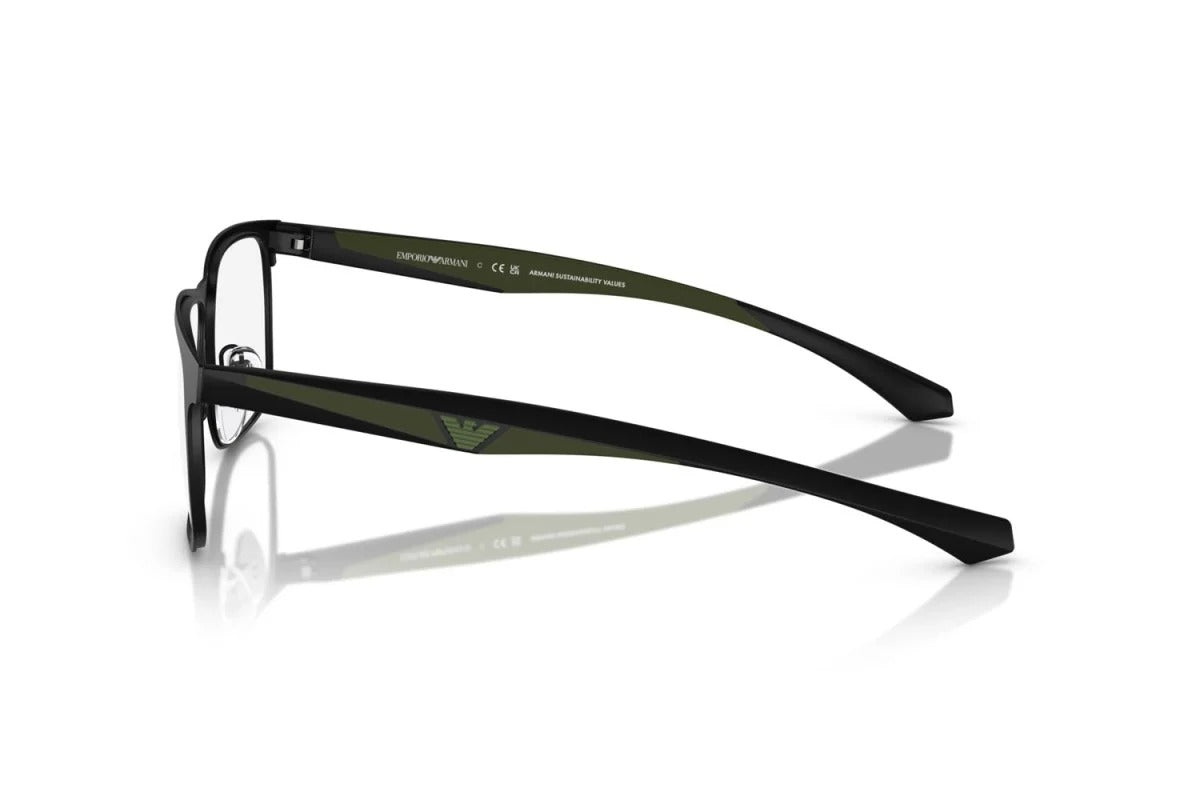 EMPORIO ARMANI - 3001 NERO OPACO | OCCHIALE DA VISTA UOMO - EA 1163 CALIBRO 53