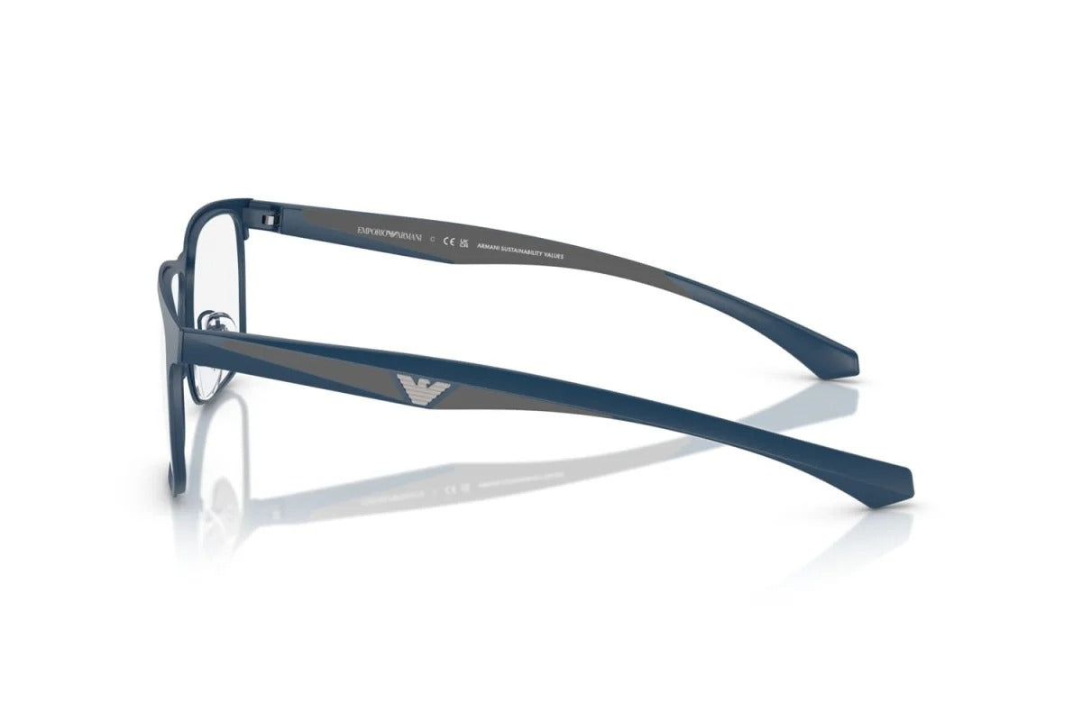 EMPORIO ARMANI - 3389 BLU OPACO | OCCHIALE DA VISTA UOMO - EA 1163 CALIBRO 53