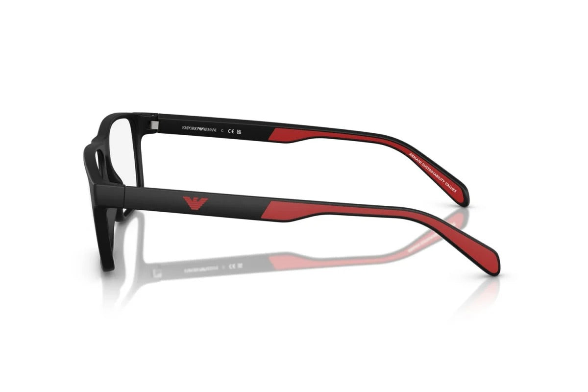 EMPORIO ARMANI - 5997 NERO OPACO | OCCHIALE DA VISTA UOMO - EA 3233 CALIBRO 56