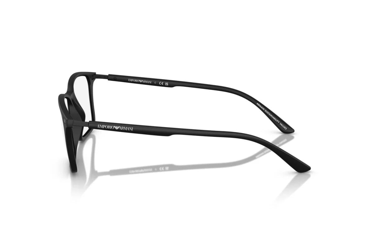 EMPORIO ARMANI - 5001 NERO OPACO | OCCHIALE DA VISTA UOMO - EA 3237 CALIBRO 53