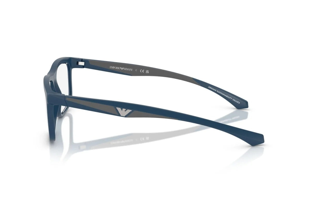 EMPORIO ARMANI - 6185 BLU OPACO | OCCHIALE DA VISTA UOMO - EA 3246 CALIBRO 53