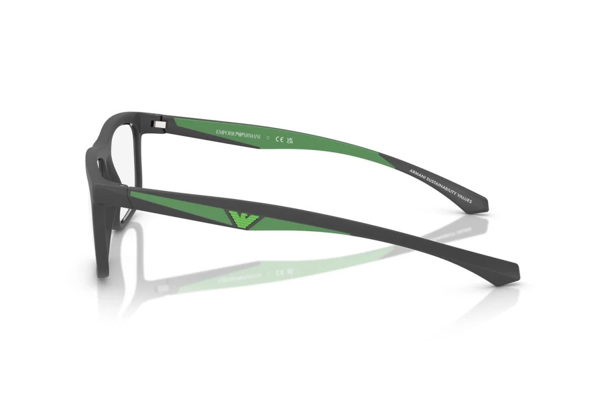 EMPORIO ARMANI - 6188 GRIGIO OPACO | OCCHIALE DA VISTA UOMO - EA 3246 CALIBRO 55