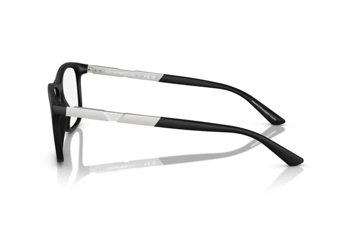 EMPORIO ARMANI - 5001 NERO OPACO | OCCHIALE DA VISTA UOMO - EA 3247 CALIBRO 53