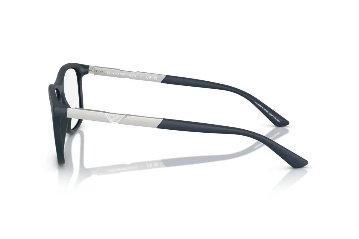 EMPORIO ARMANI - 6189 BLU SCURO OPACO | OCCHIALE DA VISTA UOMO - EA 3247 CALIBRO 53