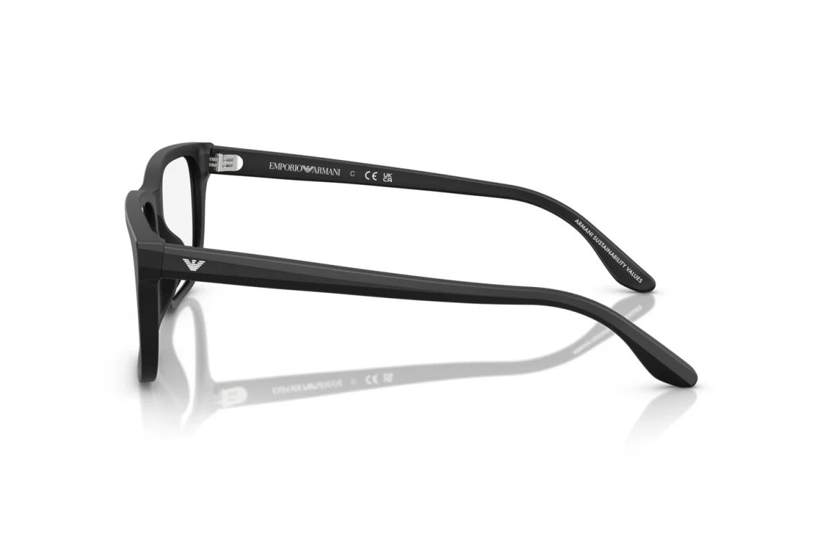 EMPORIO ARMANI - 5017 NERO OPACO | OCCHIALE DA VISTA UOMO - EA 3250U CALIBRO 54