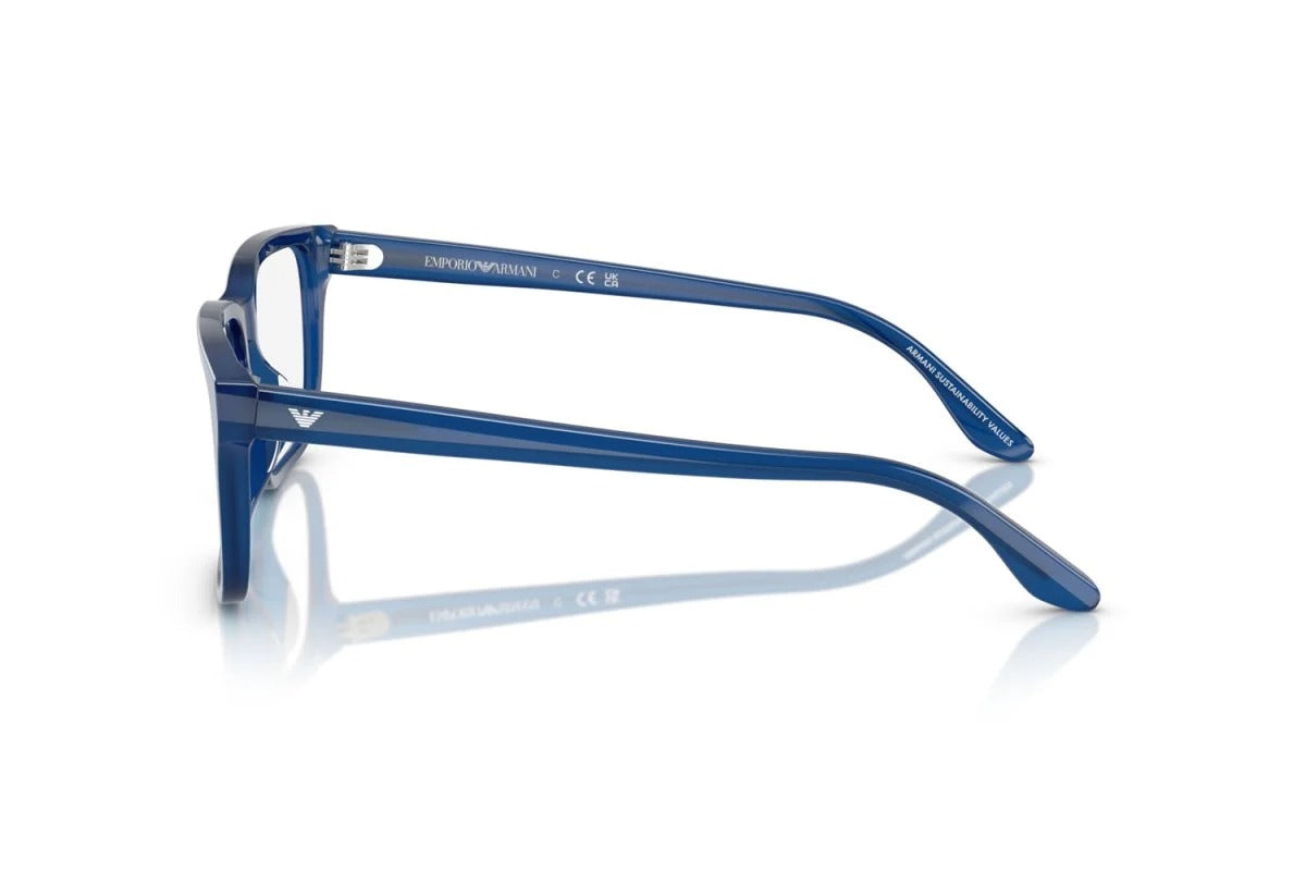 EMPORIO ARMANI - 6201 BLU OPALESCENTE LUCIDO | OCCHIALE DA VISTA UOMO - EA 3250U CALIBRO 54