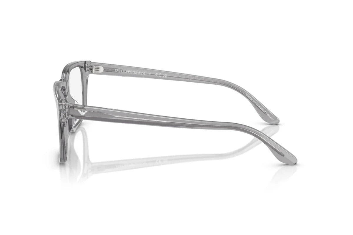 EMPORIO ARMANI - 6202 GRIGIO TRASPARENTE LUCIDO | OCCHIALE DA VISTA UOMO - EA 3250U CALIBRO 56