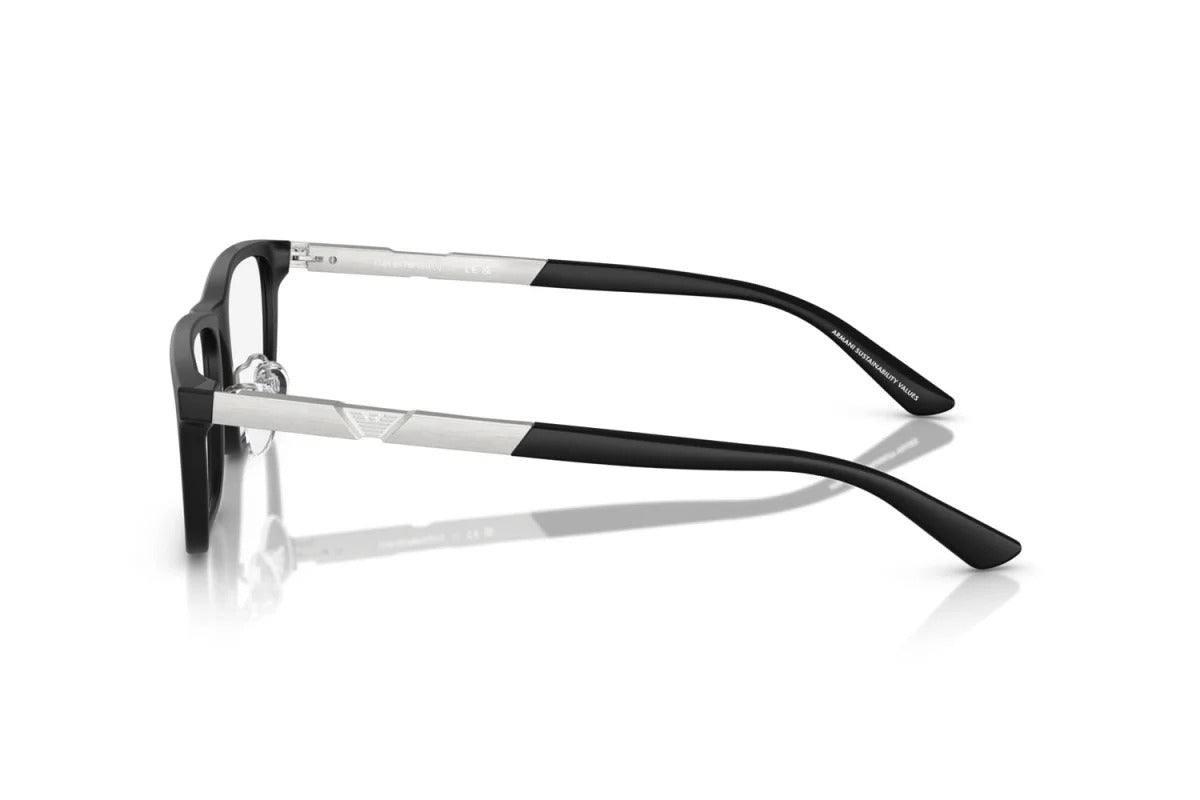 EMPORIO ARMANI - 5001 NERO OPACO | OCCHIALE DA VISTA UOMO - EA 3251D CALIBRO 55