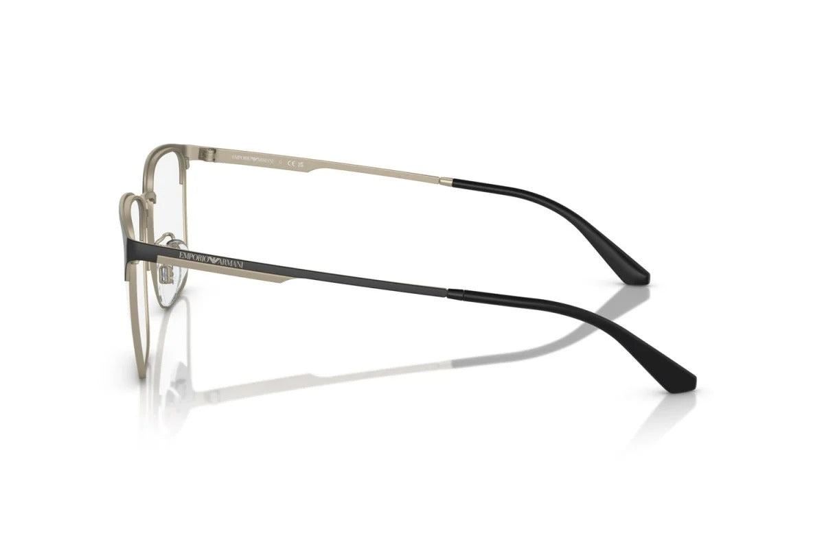 OCCHIALE DA VISTA UOMO | EMPORIO ARMANI EA 1146D - 3001 NERO OPACO/ORO PALLIDO - CALIBRO 56