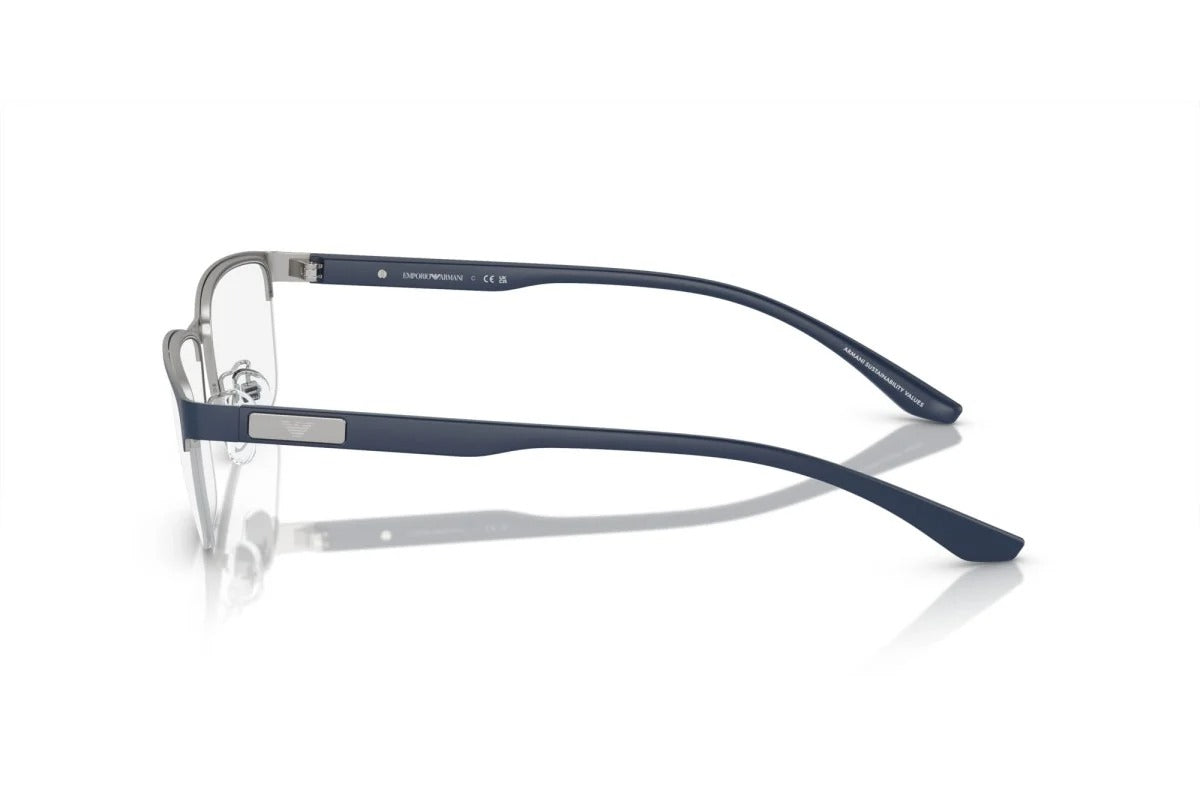 OCCHIALE DA VISTA UOMO | EMPORIO ARMANI EA 1147 - 3368 ARGENTO OPACO/BLU - CALIBRO 55
