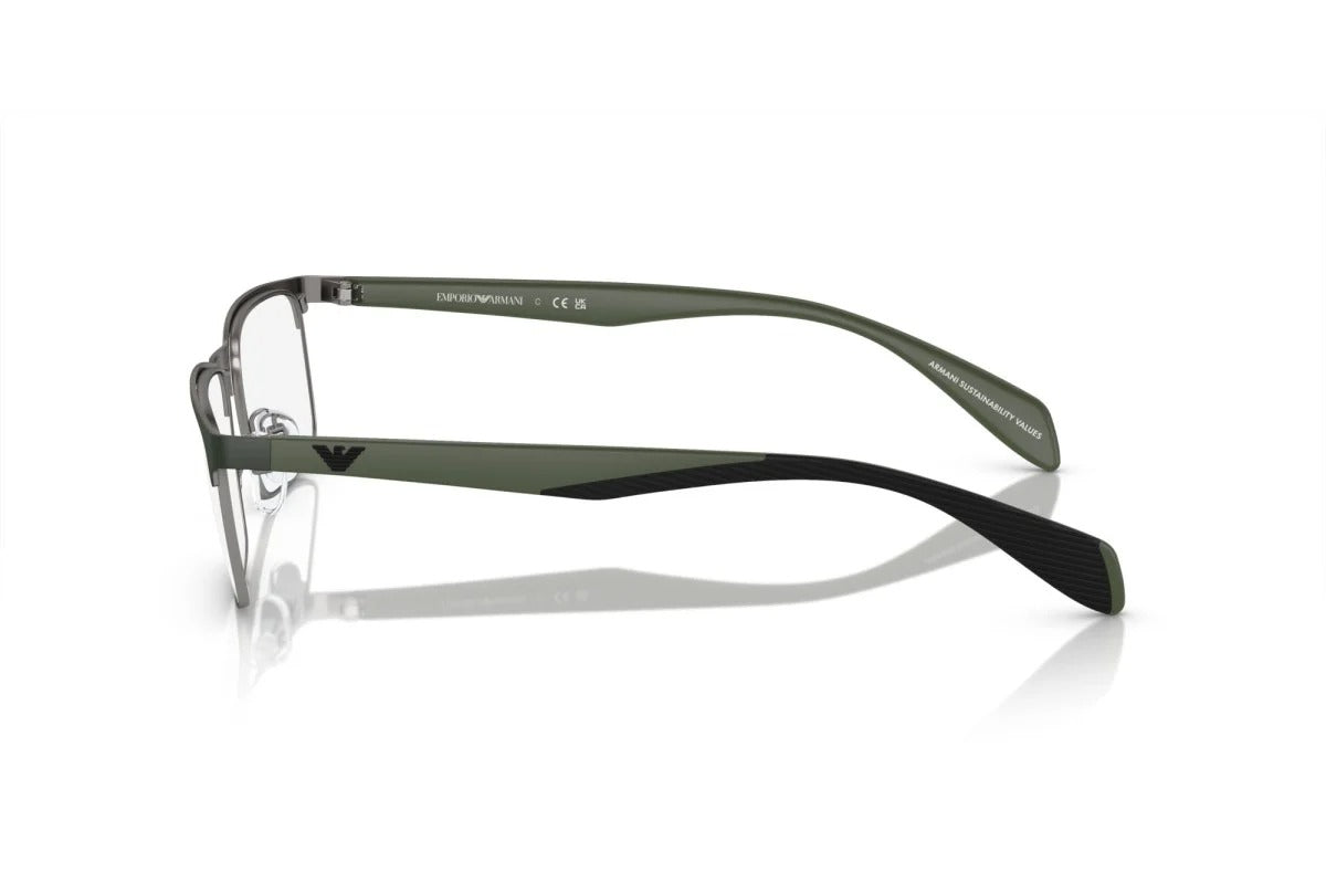 OCCHIALE DA VISTA UOMO | EMPORIO ARMANI EA 1149 - 3367 CANNA DI FUCILE OPACO/VERDE - CALIBRO 56