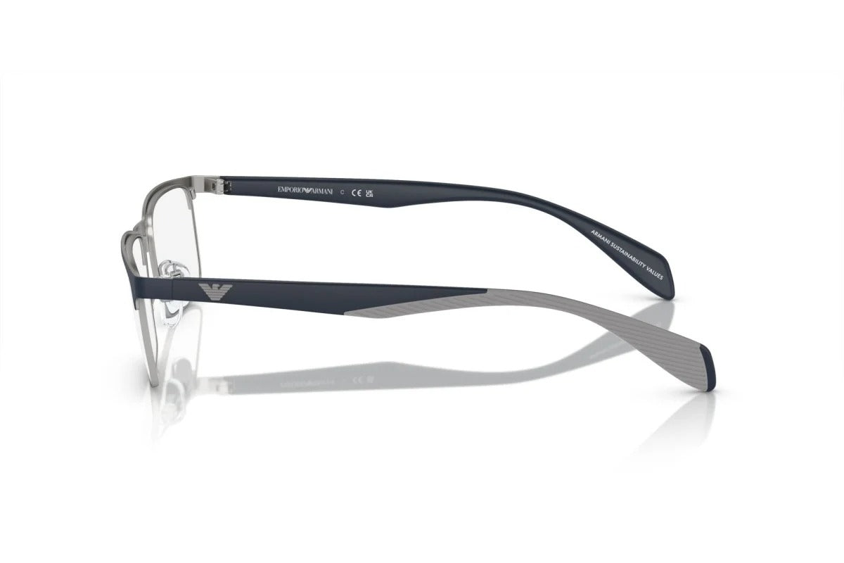 OCCHIALE DA VISTA UOMO | EMPORIO ARMANI EA 1149 - 3368 ARGENTO OPACO/BLU - CALIBRO 56