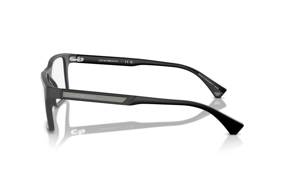 EMPORIO ARMANI - 5126 GRIGIO SCURO OPACO | OCCHIALE DA VISTA UOMO - EA 3038 CALIBRO 56