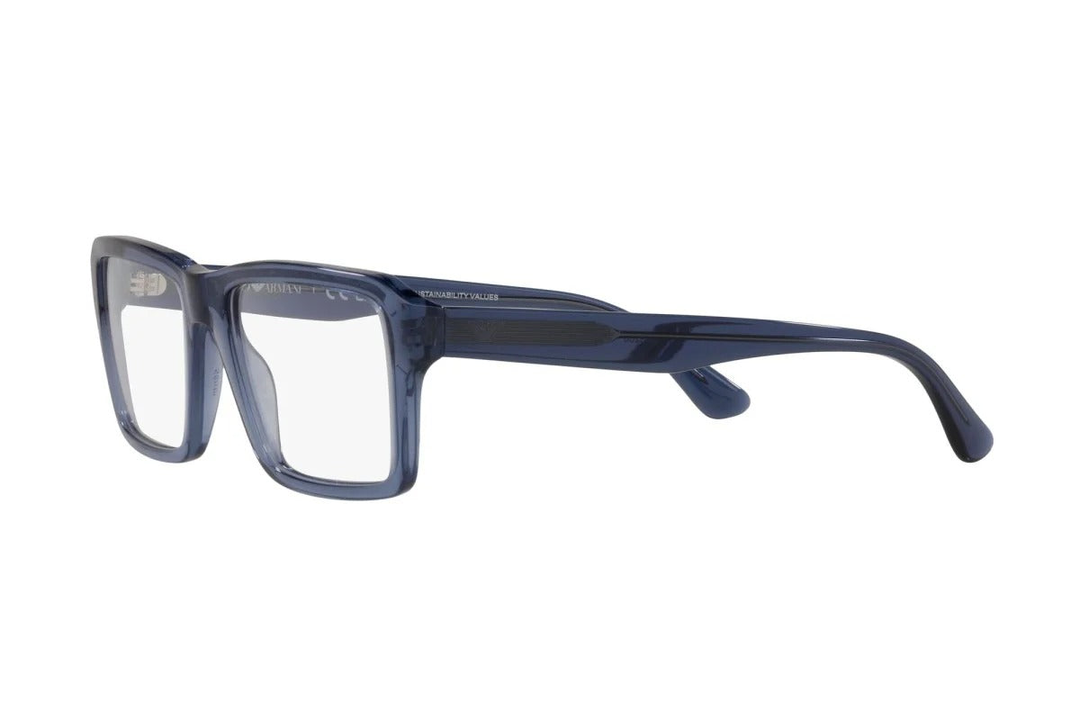 OCCHIALE DA VISTA UOMO | EMPORIO ARMANI EA 3206 - 5072 BLU TRASPARENTE LUCIDO - CALIBRO 54