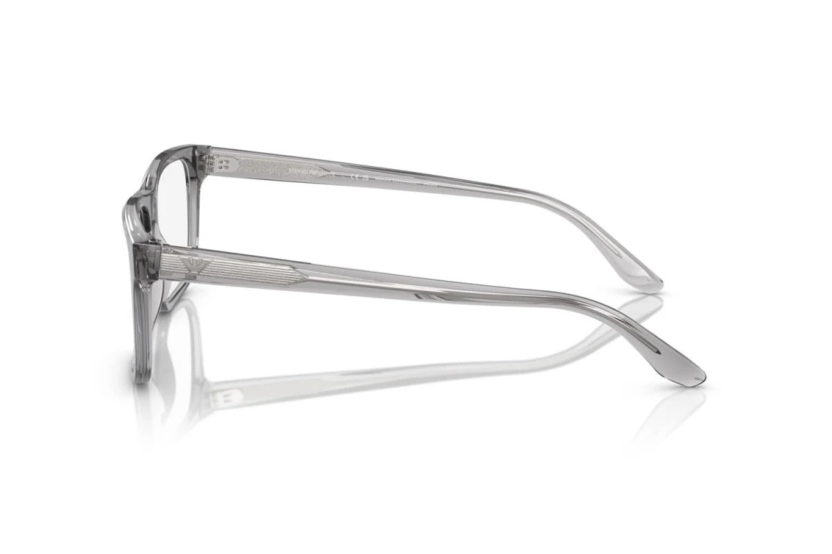 OCCHIALE DA VISTA UOMO | EMPORIO ARMANI EA 3218 - 5075 GRIGIO TRASPARENTE LUCIDO - CALIBRO 55