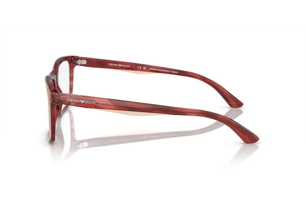 OCCHIALE DA VISTA UOMO | EMPORIO ARMANI EA 3227 - 6053 BORDEAUX LUCIDO/FUMÉ SUPERIORE - CALIBRO 56