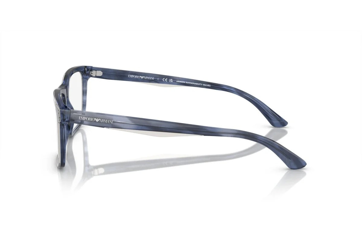 OCCHIALE DA VISTA UOMO | EMPORIO ARMANI EA 3227 - 6054 BLU LUCIDO/FUMO SUPERIORE - CALIBRO 54